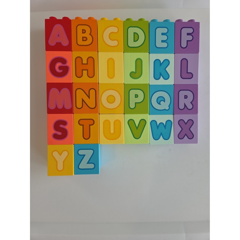 LEGO DUPLO Complete Alphabet Blocks A-Z ABC Letter Learning Set 26